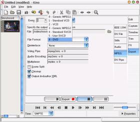 Kino Export Tab